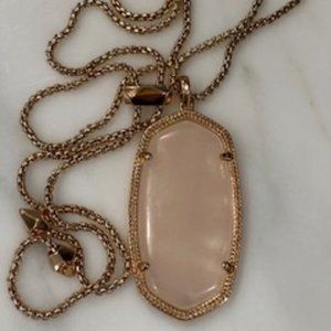 Kendra Scott Faceted Rose Gold Pendant